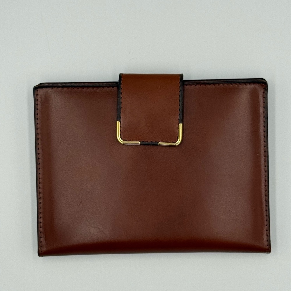 Bosca Brown Leather Wallet with Gold Accent